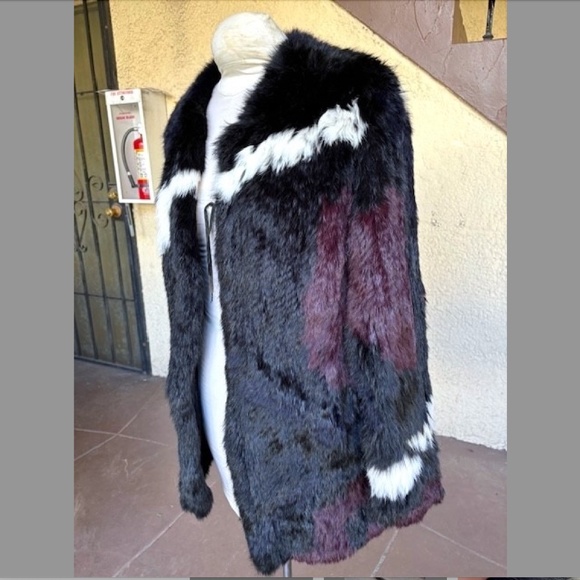 RACHEL ZOE Genuine Rabbit Fur Knit Mid-Length Coat NWOT/sz XS (Generous) - Picture 8 of 14